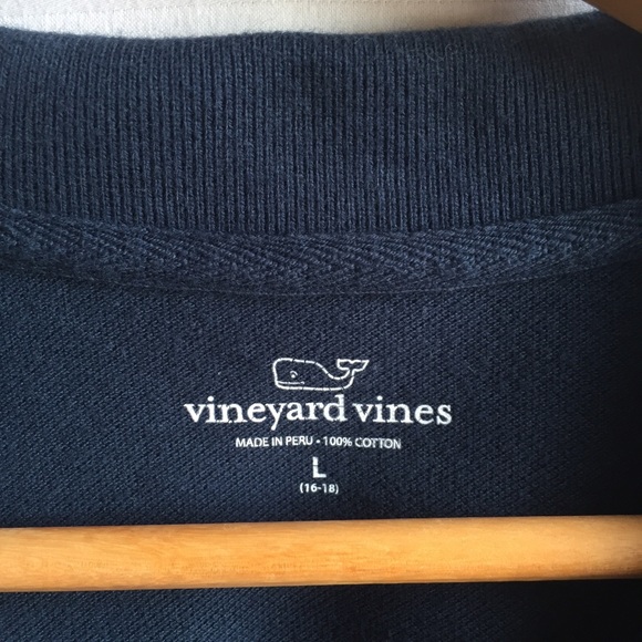 Vineyard Vines Navy Polo Boys L (16-18) - Picture 7 of 7
